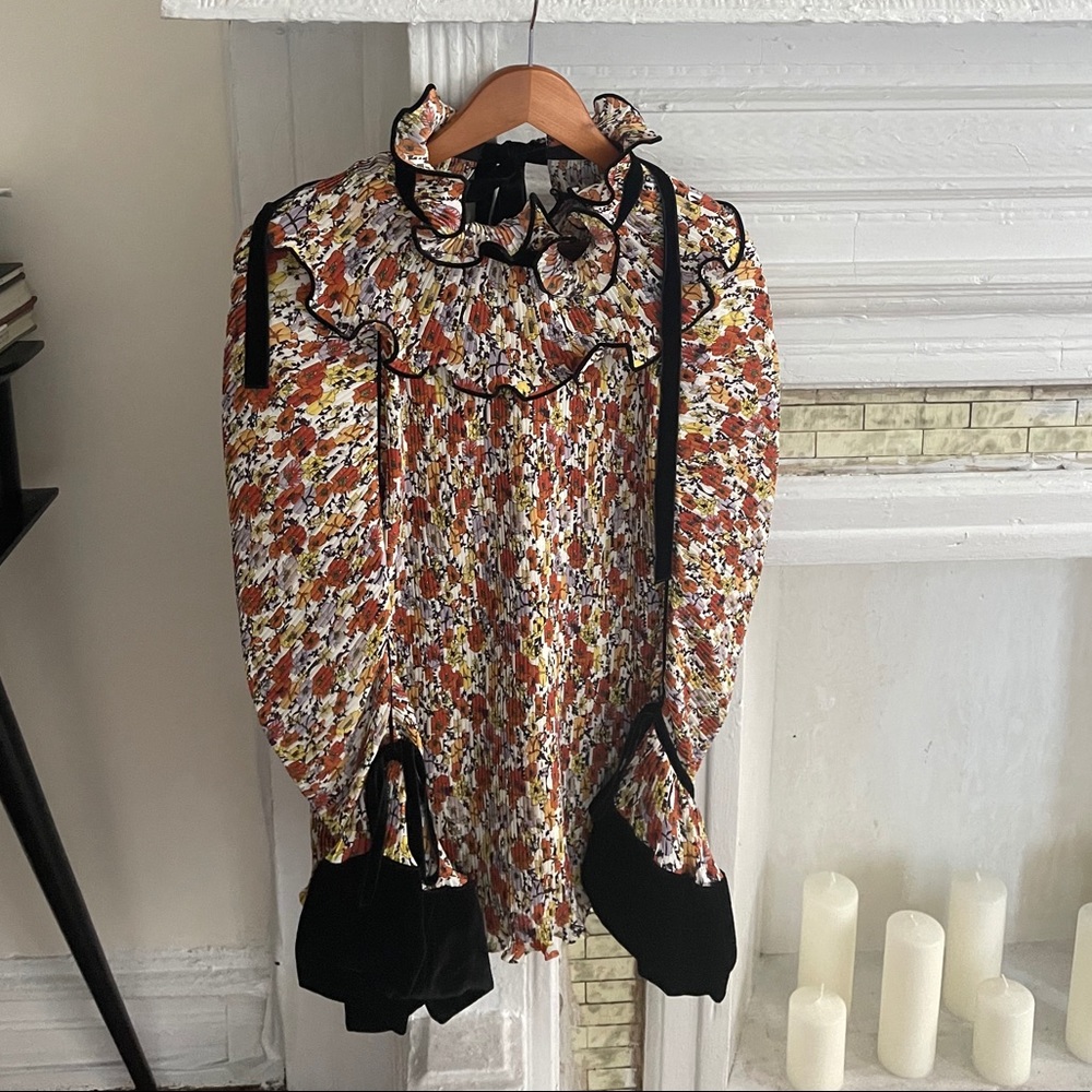 Tory Burch Pleated Ruffle Blouse - Picture 5 of 6